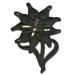 German WWII Edelweiss Cap Insignia – Antique Finish