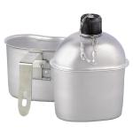 US WWII Aluminum Canteen with Cup